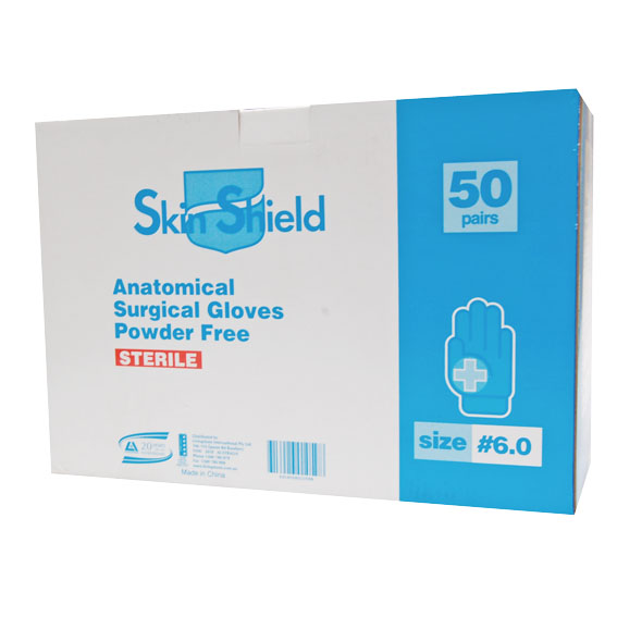 Skin Shield Biodegradable Latex Surgical Gloves, Powder Free, Sterile, Size 8.5, 1 Pair only
