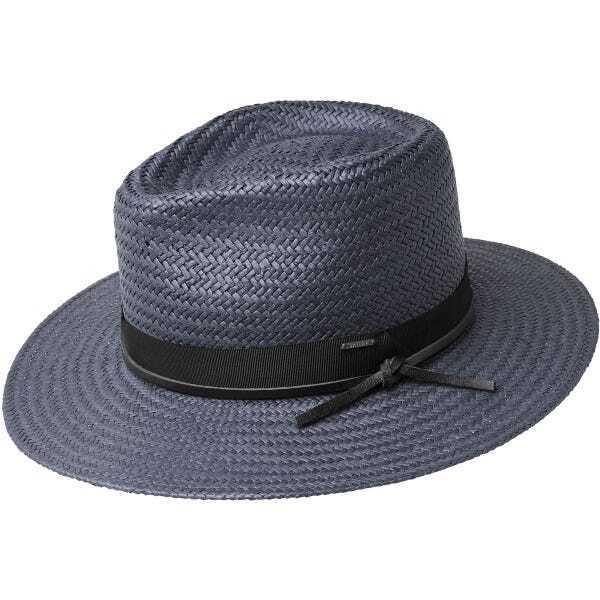 Bailey Mens Dreyer Paper Straw Hat Fedora Woven - Slate - L