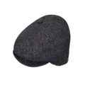 Bailey Mens Galvin Windowpane Plaid Ivy Wool Hat Made In Italy - Charcoal - M