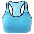 Vicanber Women Sports Padded Bra Gym Yoga Fitness Stretch Comfy Vest Crop Top Activewear(Blue,S)