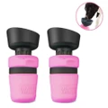 Pets Portable Dog Water Bottle Leak Proof Puppy Water Dispenser Drinking Feeder for Pets Outdoor Walking Hiking Travel - Pack of 2 - Keep Your Little Buddy Hydated