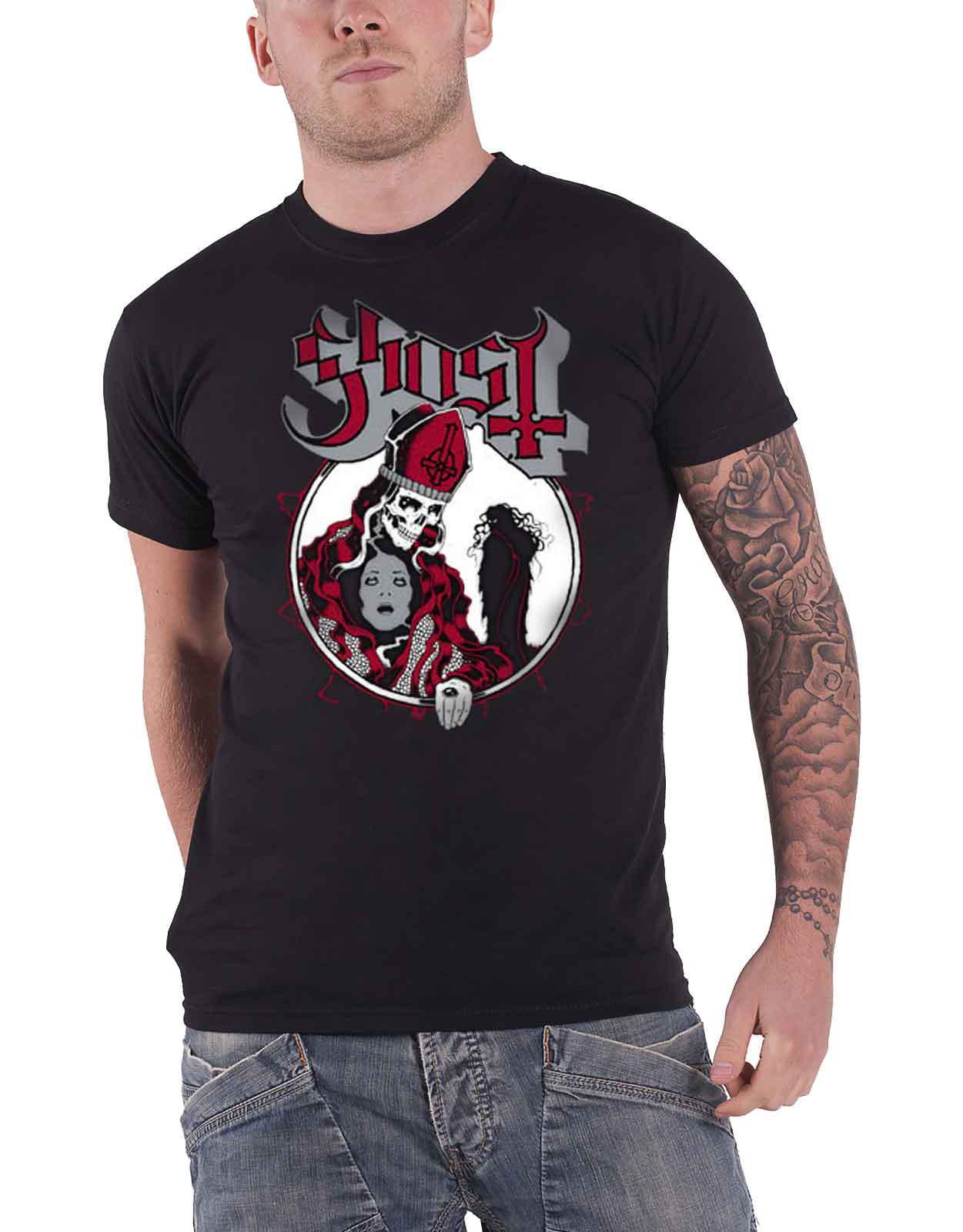 Ghost T Shirt Red Possession band logo Opus mens black Official