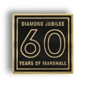 Marshall 60th Anniversary Scratch-Resistant Enamel Clothing/Tote Bag Logo Pin