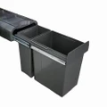 Elite Cacher 30L Twin Slide Out Concealed Waste Bin - Slim Profile - for a 300mm Cabinet - Right Side Mounted