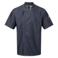 Premier Unisex Adult Short-Sleeved Chef Jacket (Indigo Denim) (L)