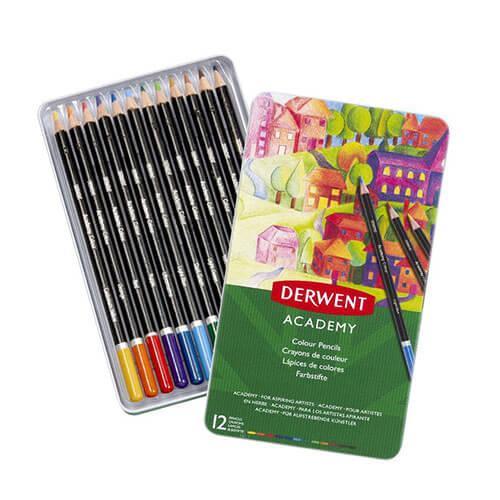 Derwent Academy Coloured Pencil - 12pcs