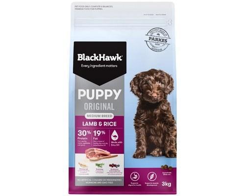 Black Hawk 3kg Lamb & Rice Puppy Medium Breed Dry Food