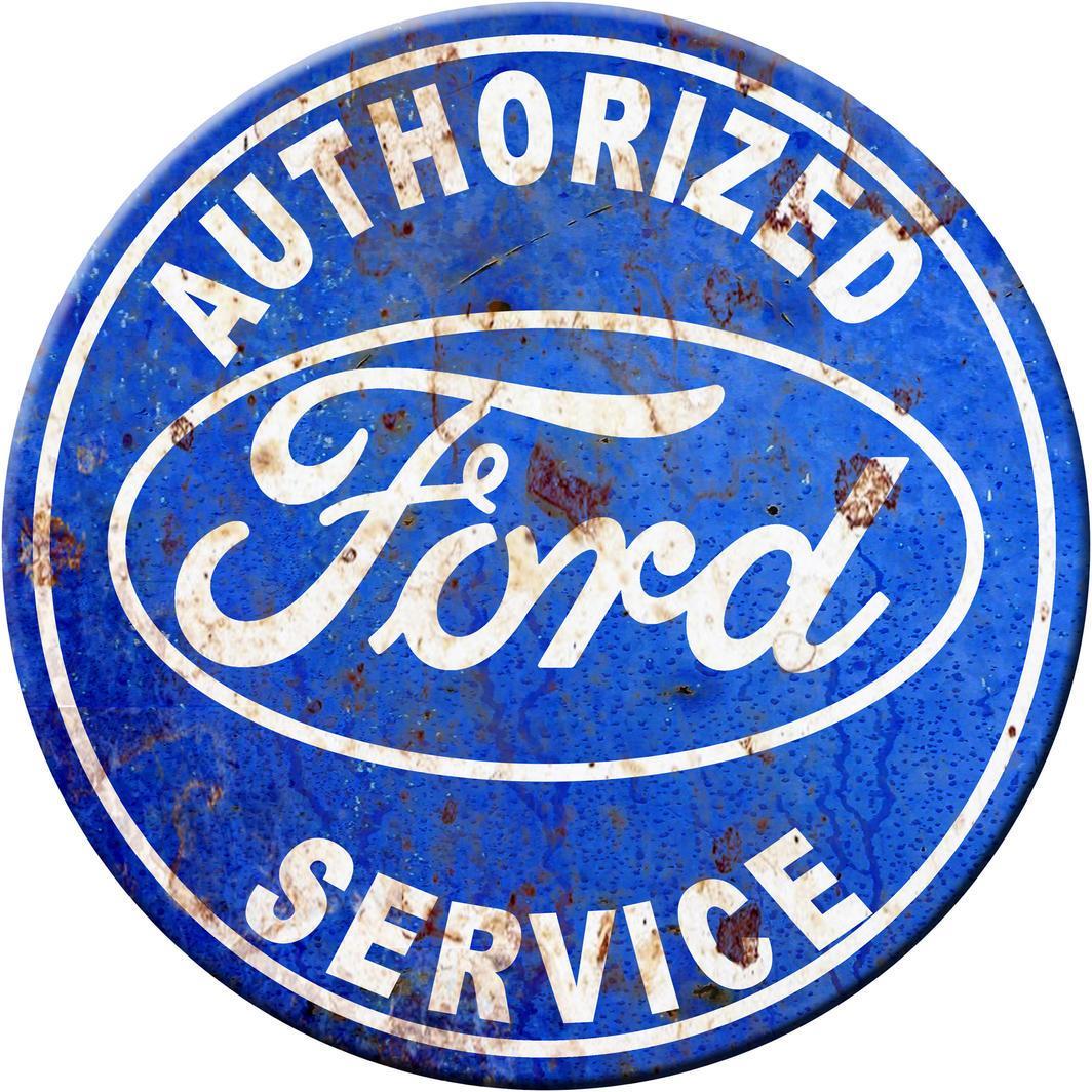 Ford Round Tin Sign 30cm