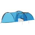 Camping Igloo Tent 650x240x190 cm 8 Person Blue vidaXL