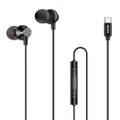 RM-560 Dynamic Wired Headphones In Ear Stereo Bass Music Professional Control Earphones With Mic Type-c Plug - Type-c Black