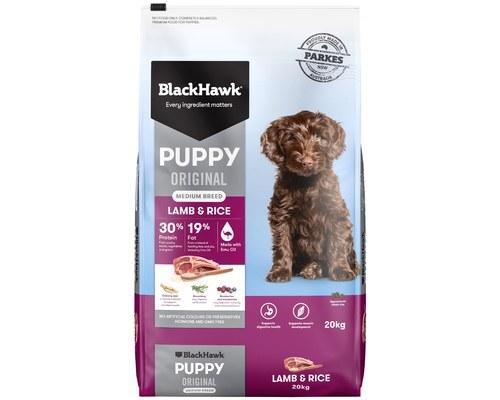 Black Hawk 20kg Lamb & Rice Puppy Medium Breed Dry Food