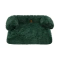 Charlie's Shaggy Faux Fur Bolster Sofa Protector Calming Dog Bed Eden Green (Small, Large,XX Large)
