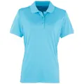 Premier Womens/Ladies Coolchecker Short Sleeve Pique Polo T-Shirt (Turquoise) (XL)