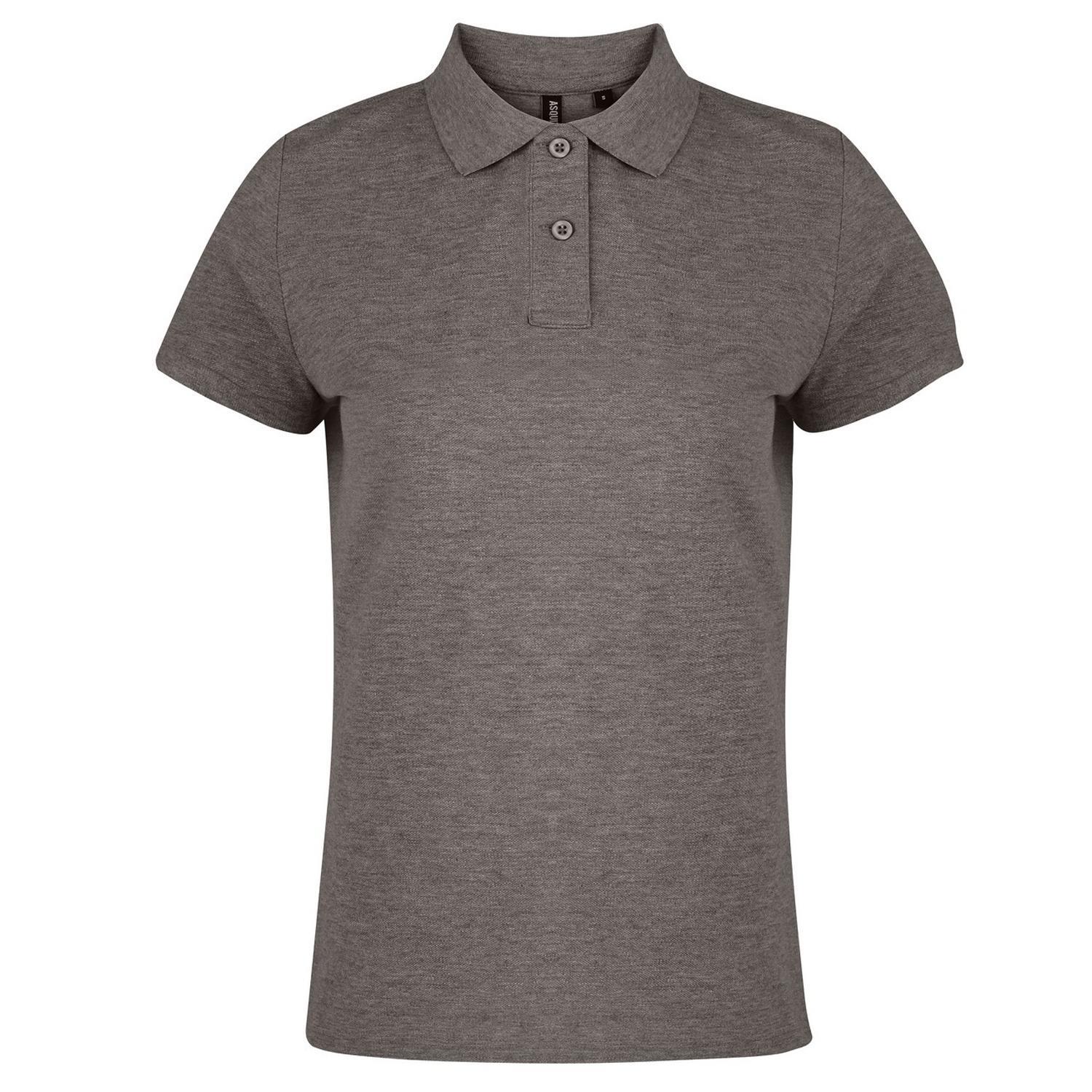 Asquith & Fox Womens/Ladies Plain Short Sleeve Polo Shirt (Charcoal) (XS)