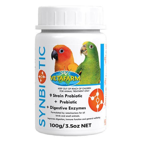 Vetafarm Synbiotic Avian Probiotic Prebiotic Digestive Bird Aid 100g