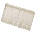 European Style Roman Short Window Curtain Polyester Material Sunshade Curtain for Ventilation and Comfort （ Beige 137* 61cm ）