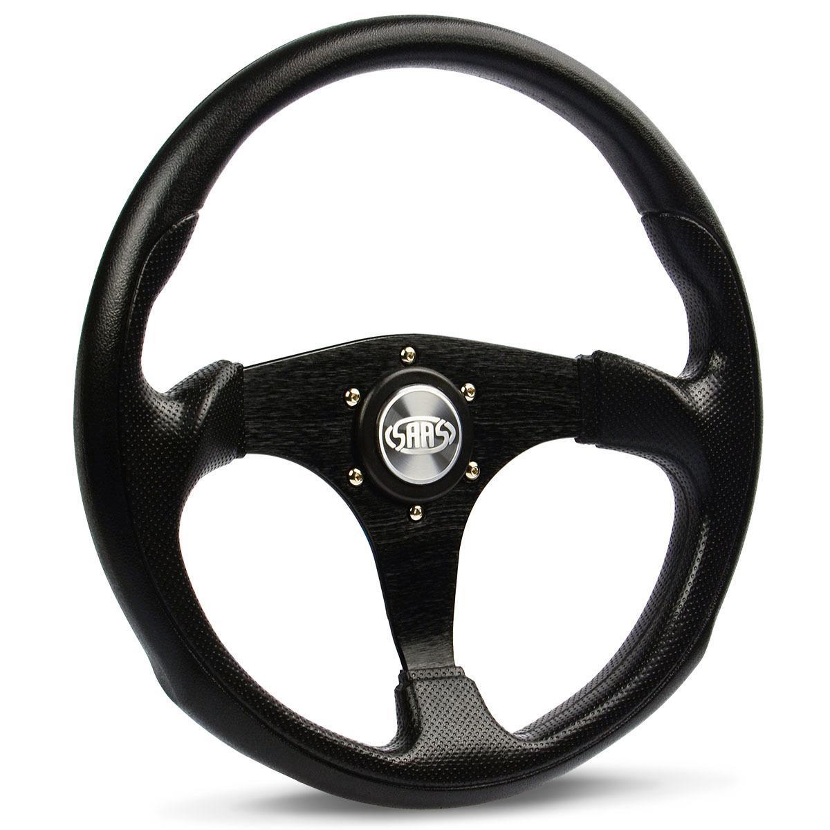 SAAS Steering Wheel Poly 14" ADR Octane Black Spoke SW515B-R