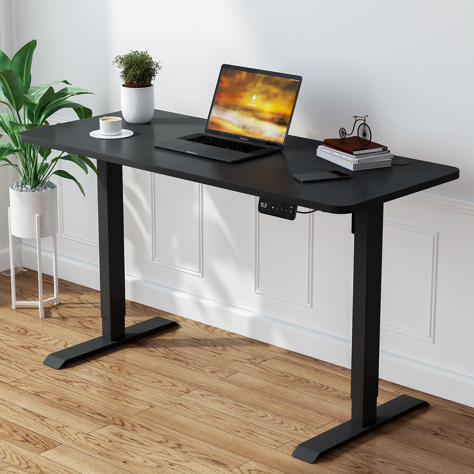 Advwin Standing Desk Height Adjustable (Black)