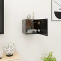 Wall Mounted TV Cabinet High Gloss Black 30.5x30x30 cm vidaXL