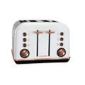 Morphy Richards Accents Rose Gold 4 Slice Toaster White