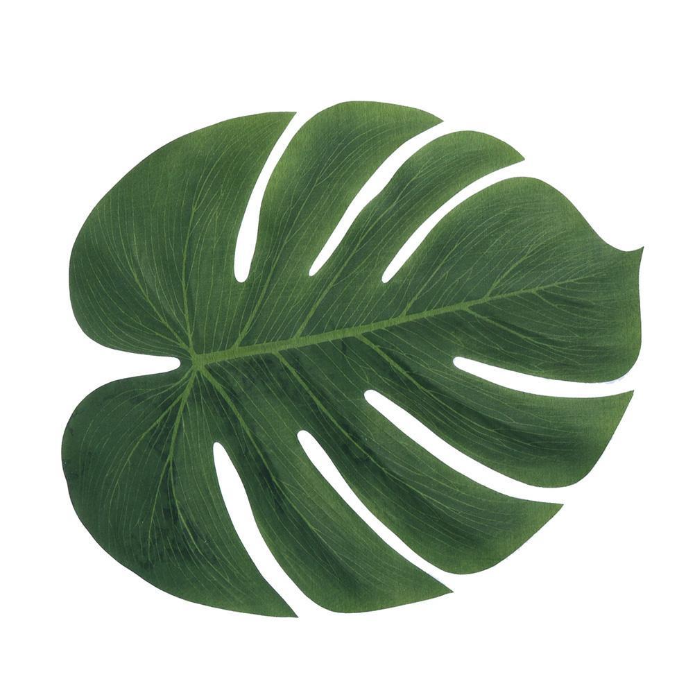 48pcs Leaves Artificial Tropical Leaves Cloth Greenery Vivid for Jungle Theme Party Supplies Table Decor
