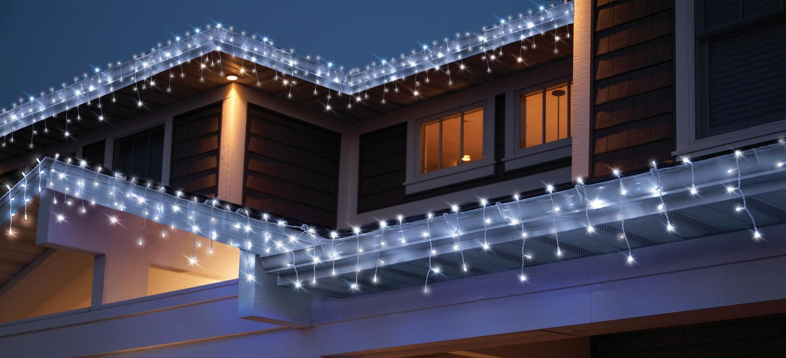 Lenoxx Solar White Curtain Lights - Set of 100