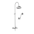 Abey Armando Vicario Provincial Overhead Shower with Hand Shower Brushed Nickel 800004BN
