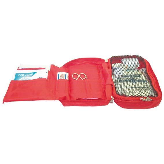 Livingstone Hiking First Aid Kit, Complete Set In Red Nylon Pouch