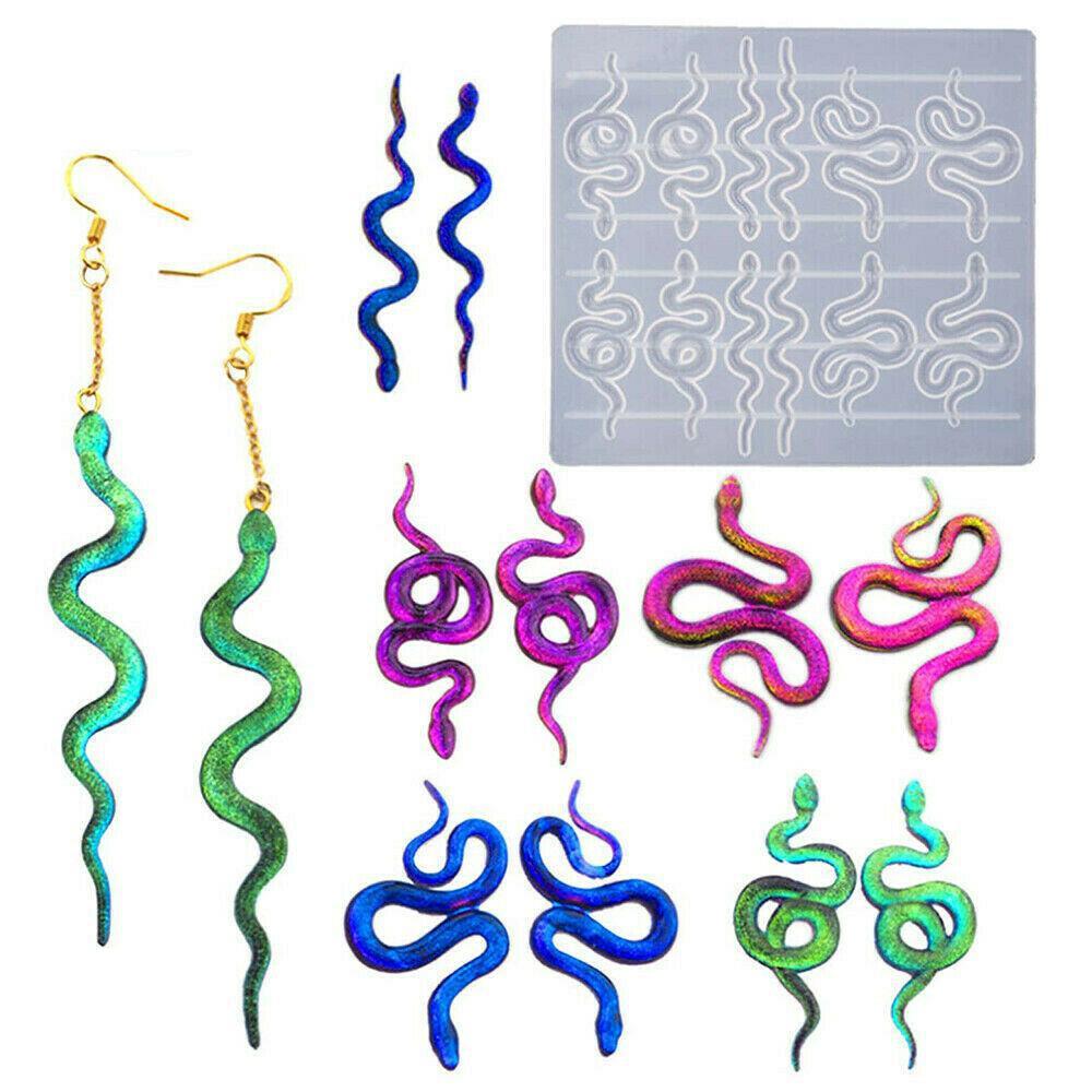 Silicone Snake Earring Resin Epoxy Mold Jewelry Pendant Eardrop Casting Mould AU