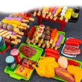 Set Kids BBQ Pretend Play Kitchen Food Toys Cooking Playset for Kids 28pcs AU