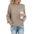 Women's Turtleneck Sweater - Khaki
