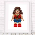 DC Comics - Superhero Lego Wonder Woman Poster Picture Print - Sizes A5 to A0