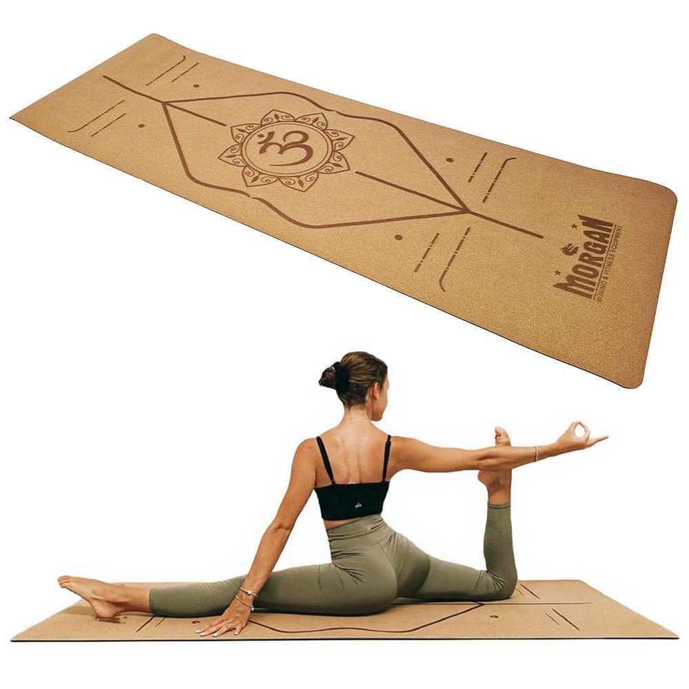 Morgan Sports - Natural Cork Yoga Exercise Mat - Eco-Friendly - 183cm x 60cm