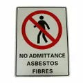 2x Warning Safety Fibers No Admittance Sign 300*200mm Security Notice