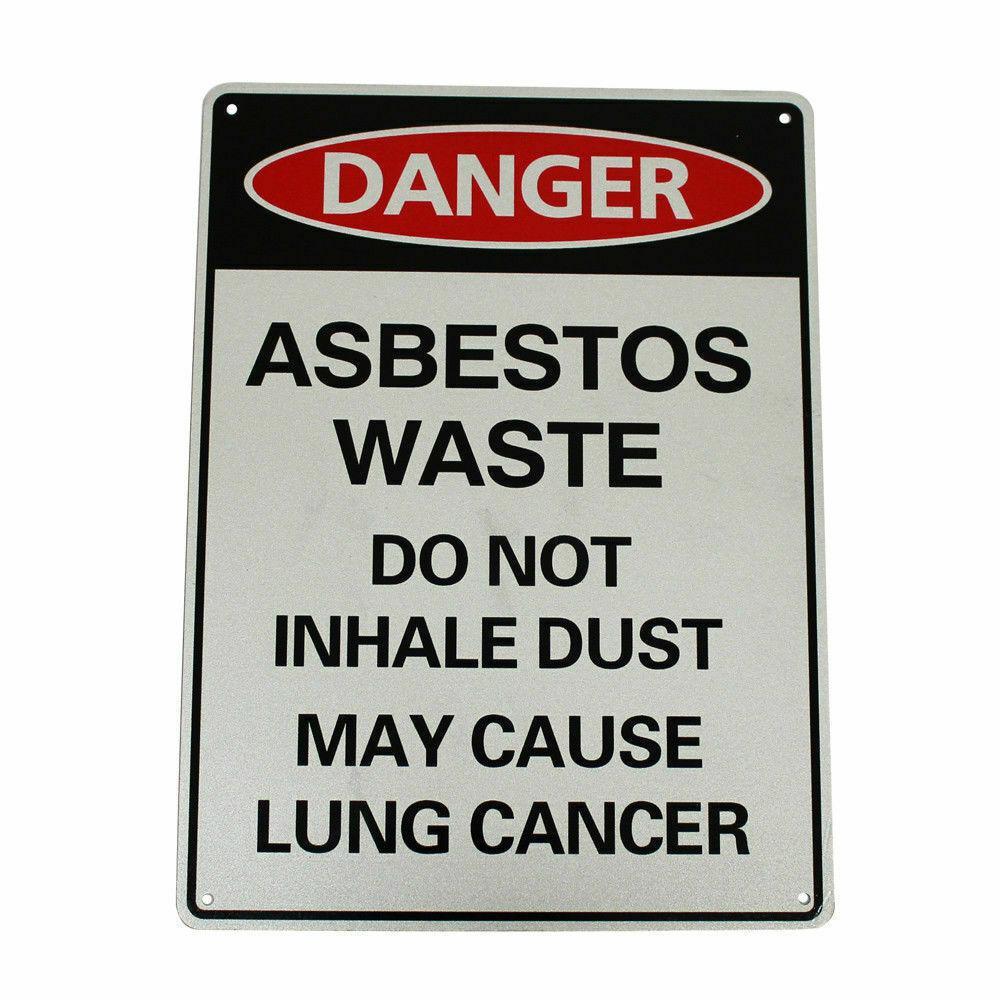 Warning Danger Waste No Not Inhale Dust Sign 300*200mm Metal Security