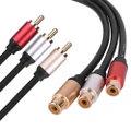3RCA 3 RCA Male to Female M/F AV Composite Extension Cable Cord