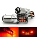 2X LED Stop Tail Light Bulbs Brake Globes Canbus BAY15D 1157 P21/15W Bar Red NEW