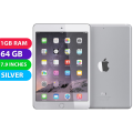 Apple iPad Mini 3 Wifi (64GB, Silver, Global Ver) - Excellent - Refurbished