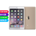 Apple iPad Mini 3 Cellular (64GB, Gold, Global Ver) - Excellent - Refurbished