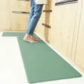 Home Kitchen Door Mat Non-slip Water-resistant Anti-Oil Floor Rug Carpet 45 x75cm Green
