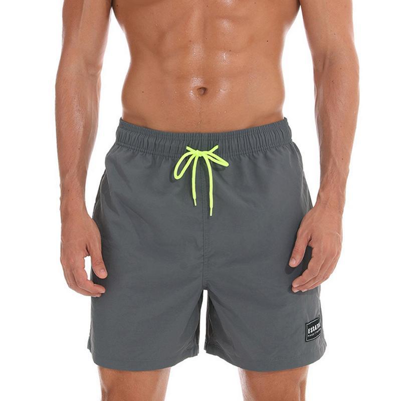 Vicanber Trunks Shorts Swimming Board Boxers Drawstring Short Pants(Grey,L)