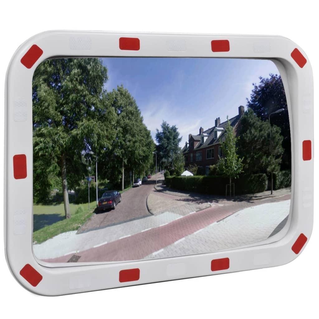 Convex Traffic Mirror Rectangle 40 x 60 cm with Reflectors vidaXL