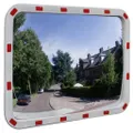 Convex Traffic Mirror Rectangle 60 x 80 cm with Reflectors vidaXL