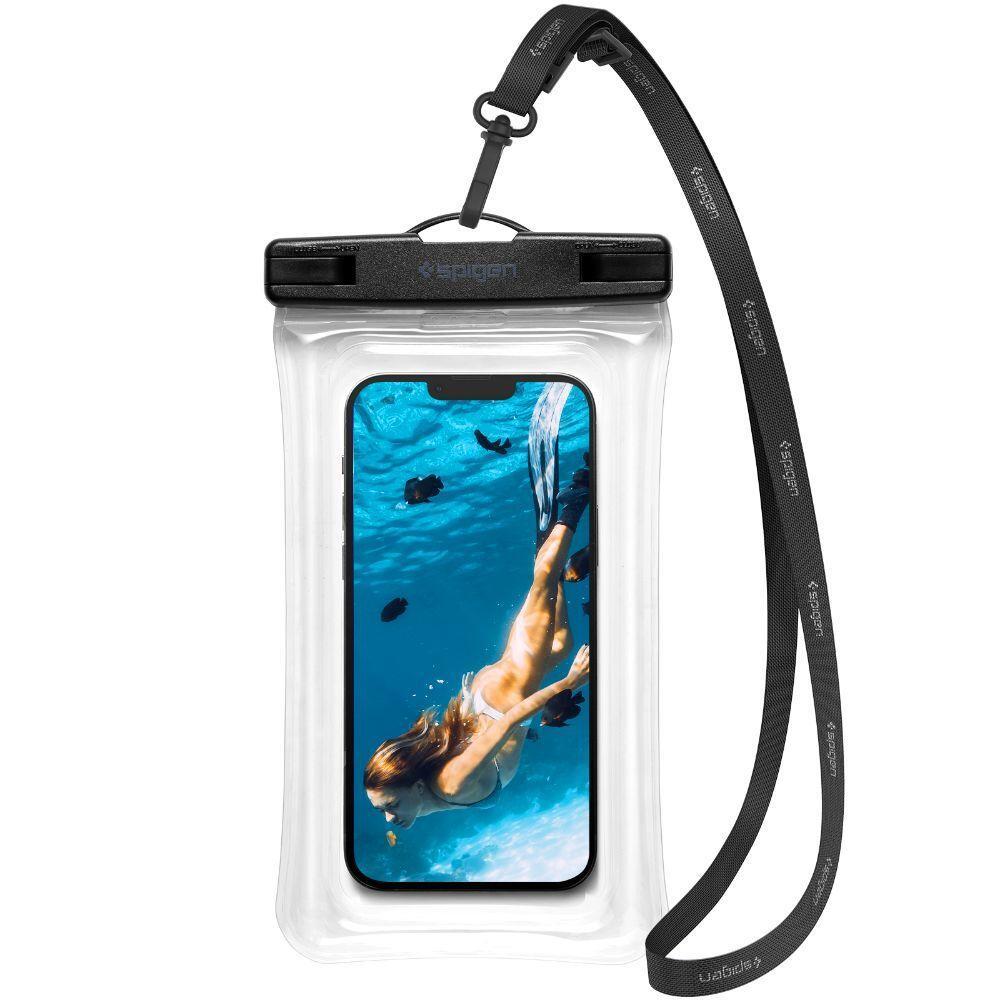 SPIGEN Waterproof Phone Case Pouch Dry Bag, Genuine SPIGEN Aqua Shield WaterProof Case A610 Pouch for iPhone/Galaxy/Universal - Clear