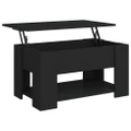 Coffee Table Black 79x49x41 cm Engineered Wood vidaXL