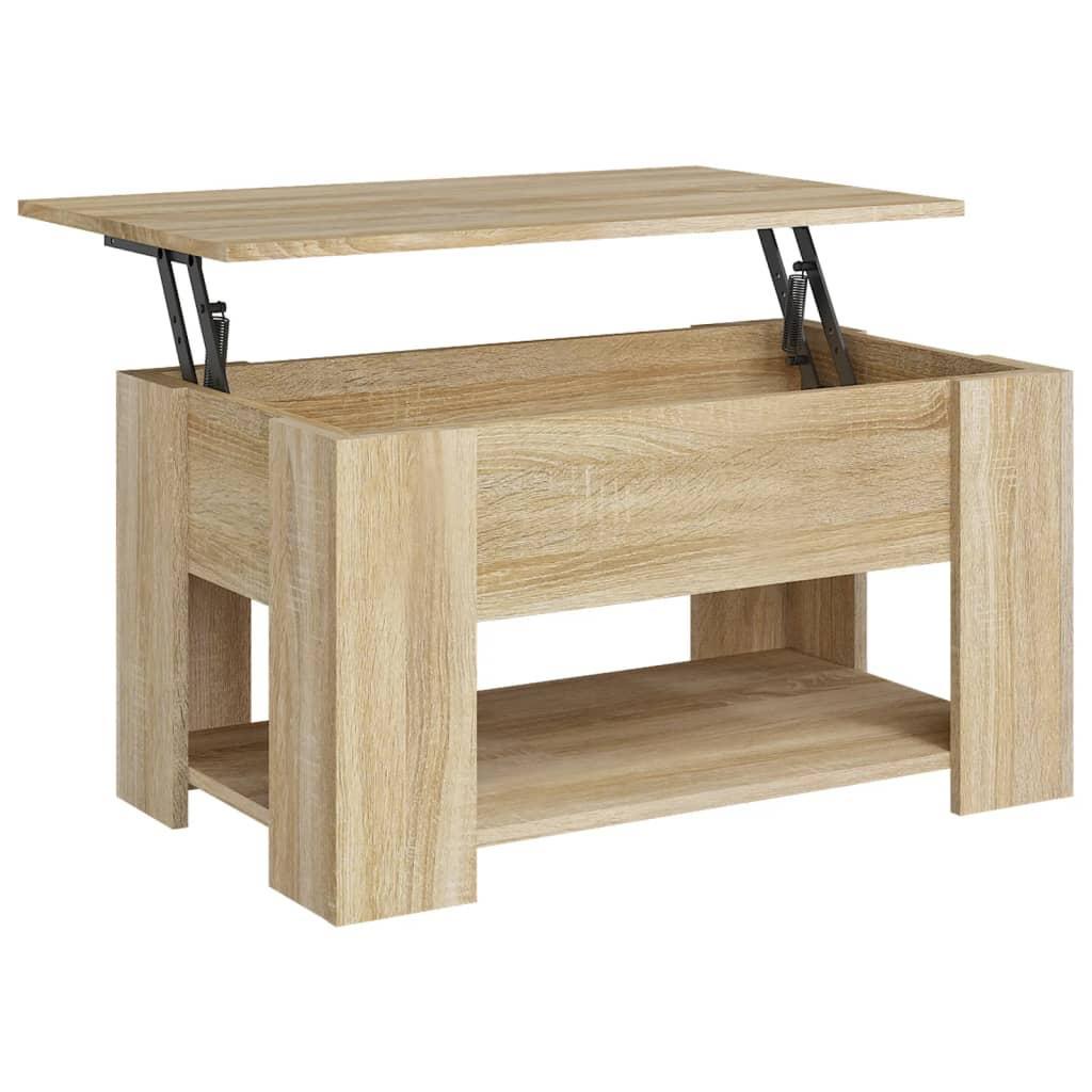 Coffee Table Sonoma Oak 79x49x41 cm Engineered Wood vidaXL