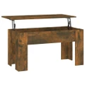 Coffee Table Smoked Oak 101x49x52 cm Engineered Wood vidaXL