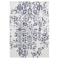 Novato Distressed Floral Modern Ivory Grey Hand-Tufted Wool Rug - 110x160cm