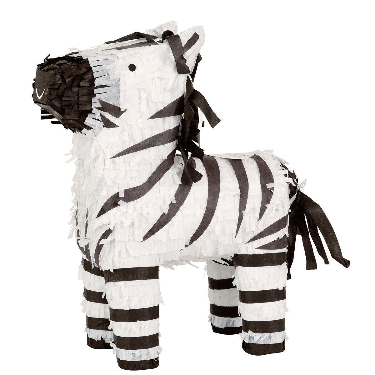 Zebra Zoo Birthday Party Pull Pinata Pinyata Fun Game Toy Treat Lollies Box