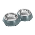 24 x DOUBLE STAINLESS STEEL PET BOWL 200ML Non-Toxic Cat Dog Anti-slip Base Grey BPA Free Water Food Feeding Bowl Dish Small-Medium Pet Bowl Cat Dog